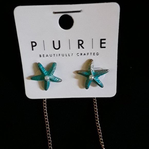 STARFISH SEASHELL EARRINGS - Picture 2 of 4